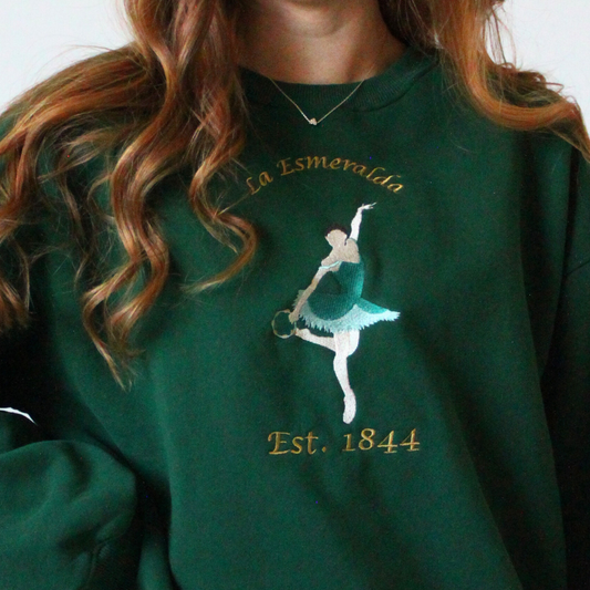 La Esmeralda Variation Oversized Crewneck Sweater