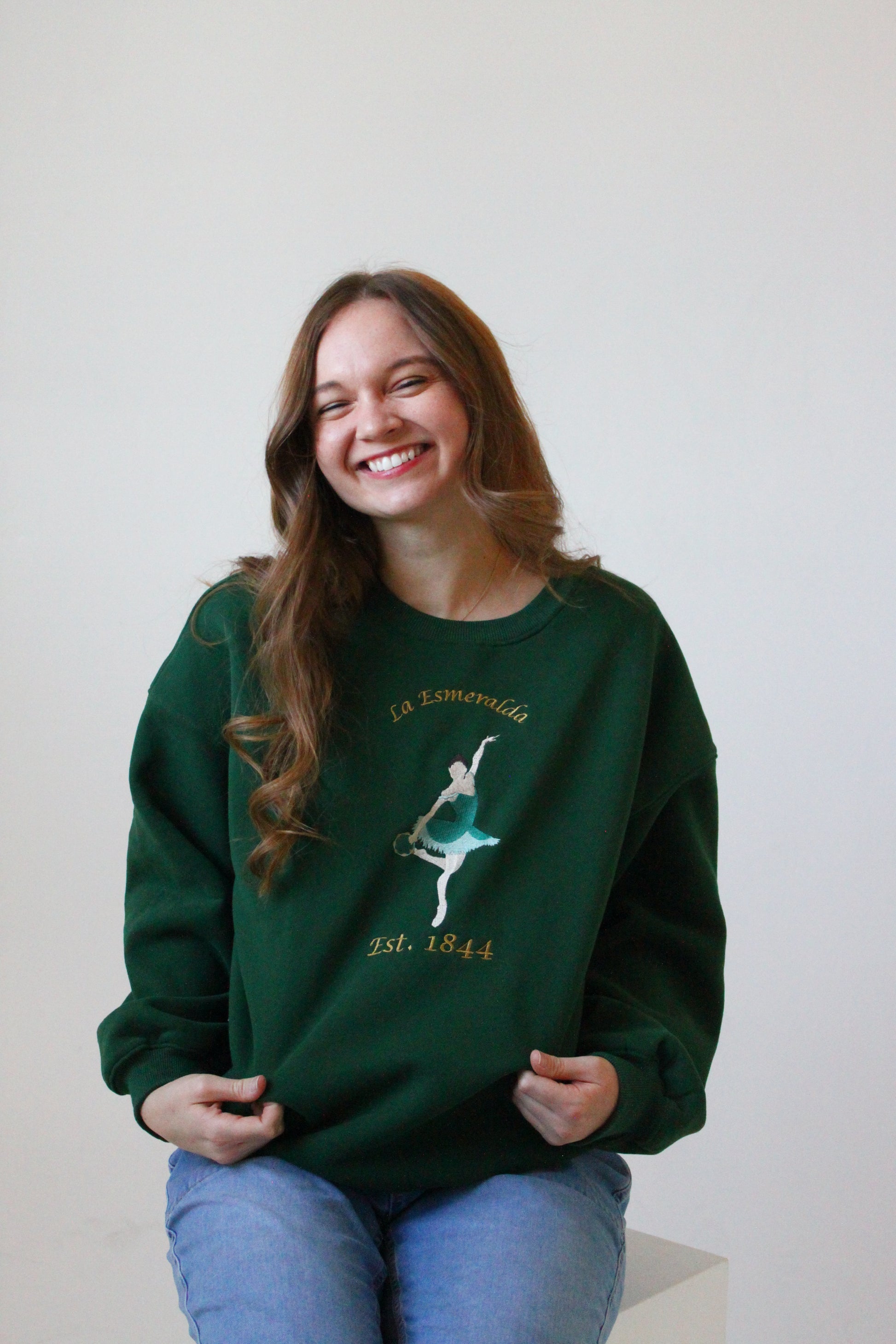 La Esmeralda Variation Oversized Crewneck Sweater