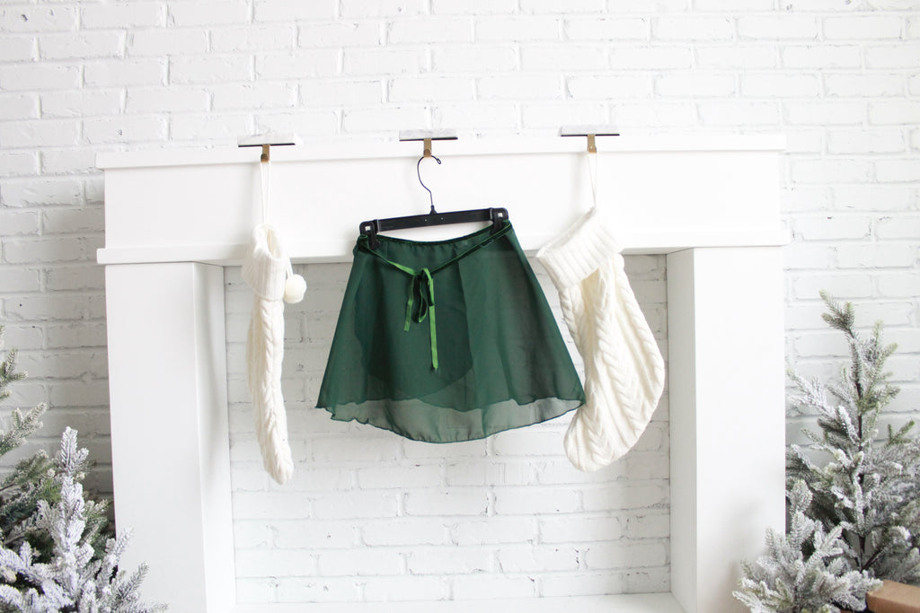 Forest Green Ballet Wrap Skirt