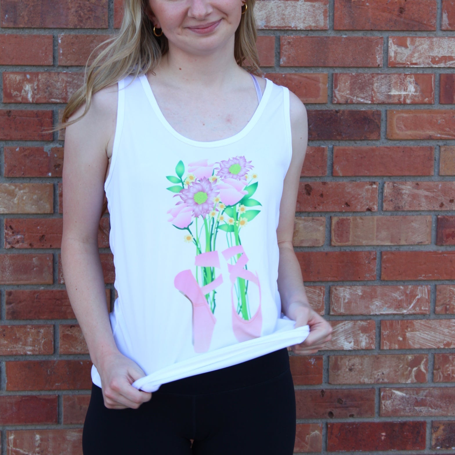 Pointe Shoe Flower Bouquet Tank