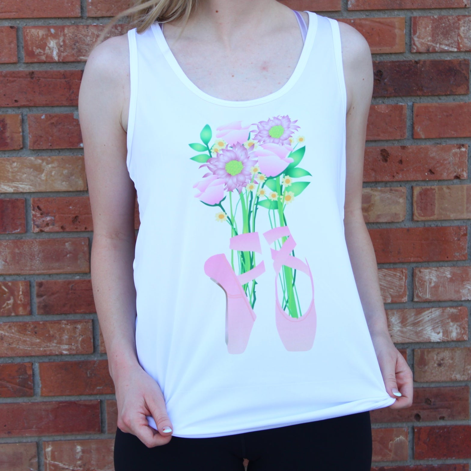 Pointe Shoe Flower Bouquet Tank
