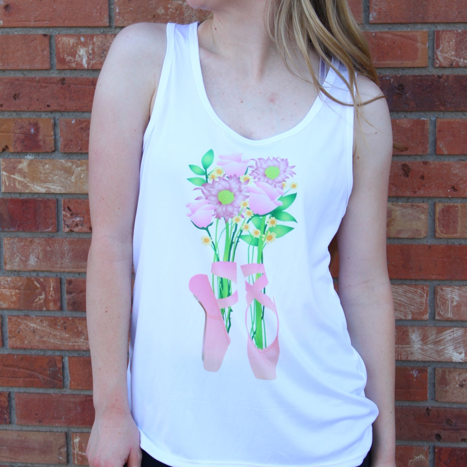 Pointe Shoe Flower Bouquet Tank