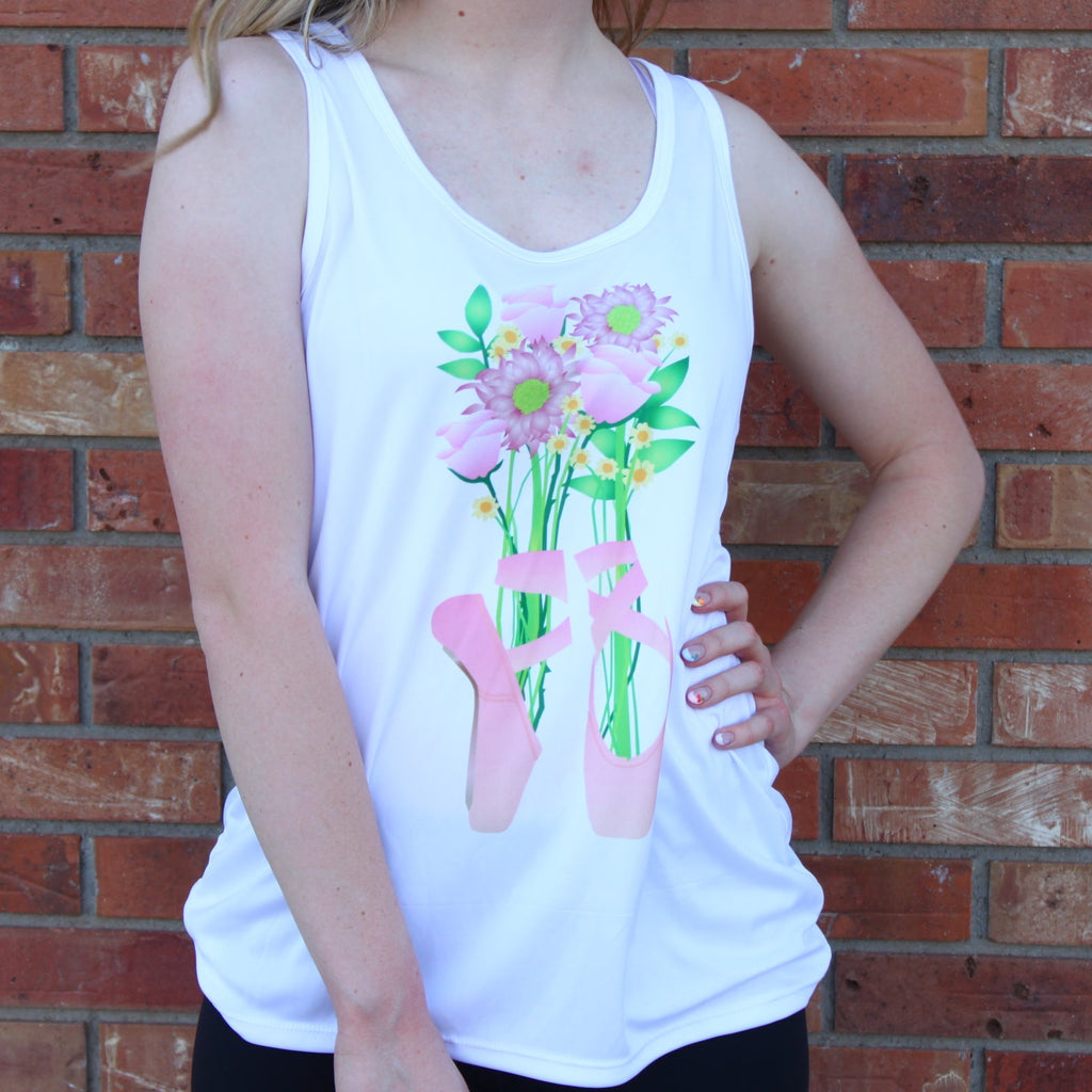 Pointe Shoe Flower Bouquet Tank