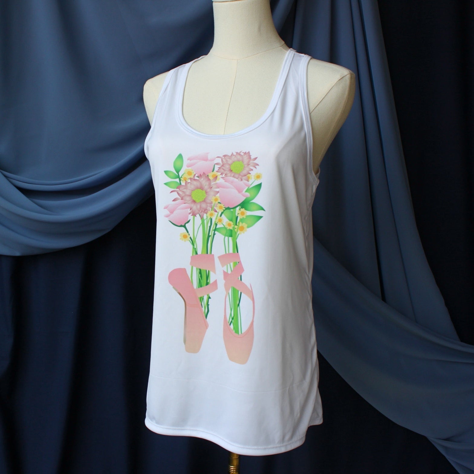 Pointe Shoe Flower Bouquet Tank