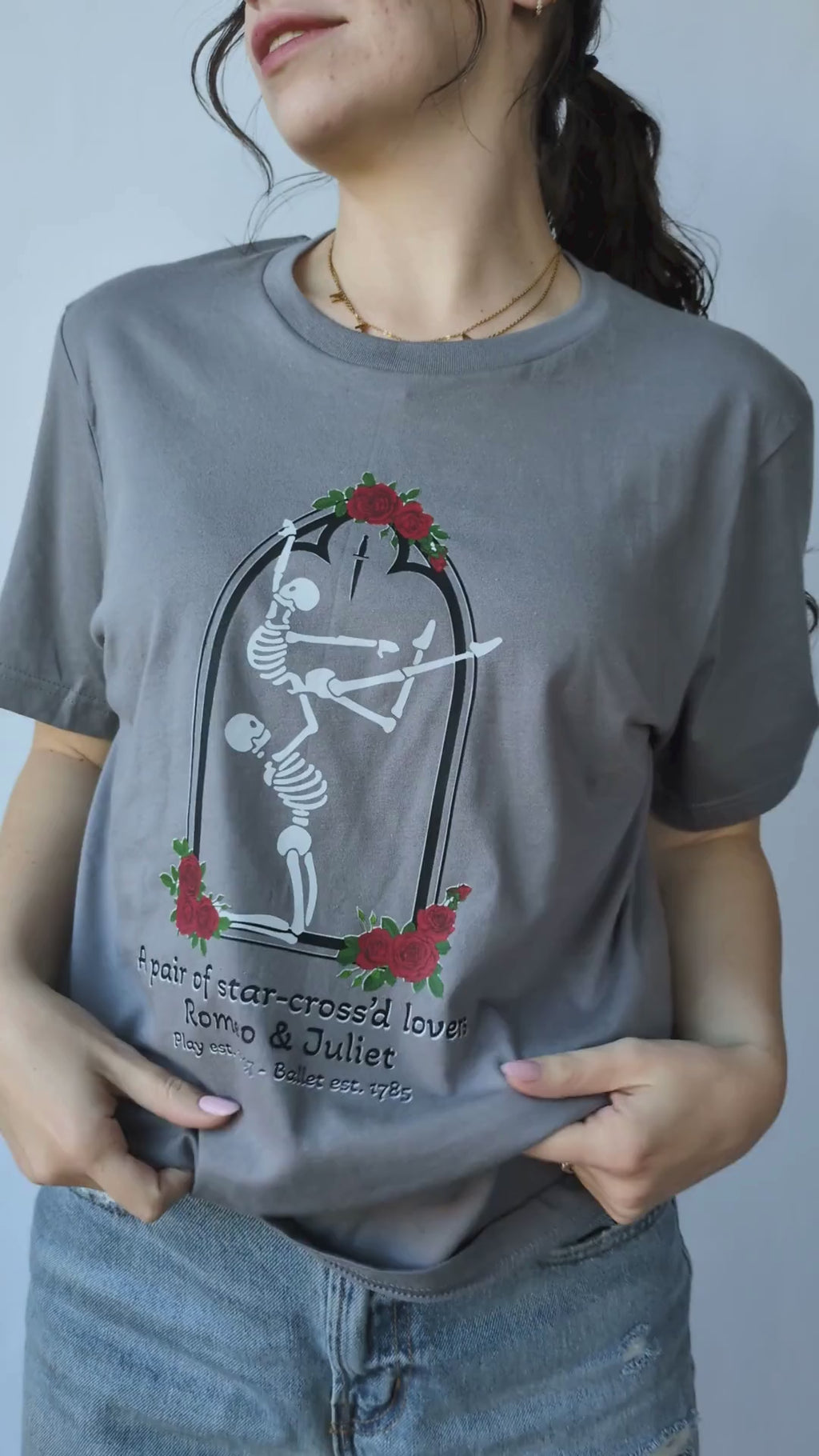 Star-Crossed Skeletons Romeo & Juliet T-Shirt